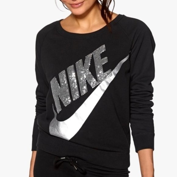 Nike Sweaters - Nike Black + Silver Sequin Sweater